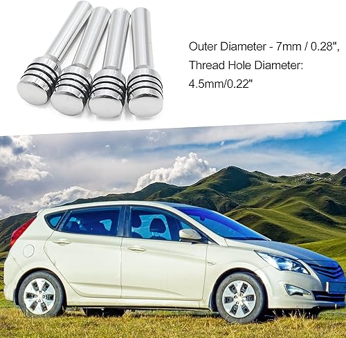 Interno Porta Serratura Pomello Tirare Perni Argento Tono (Set di 4) - Honorern