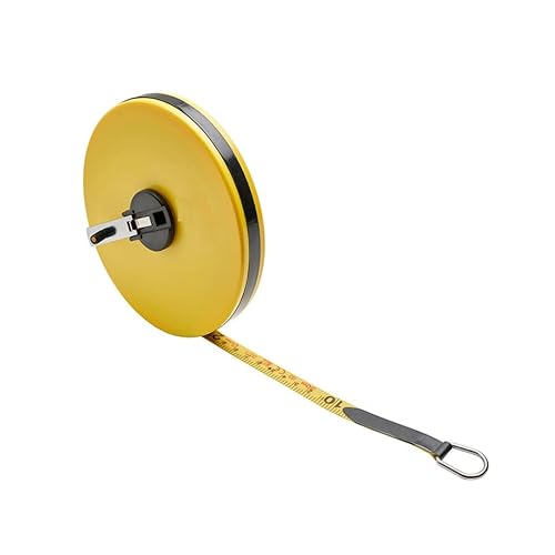 Rotella Metrica Professionale - Metro a Nastro in Fibra di Vetro Rinforzato - Flessometro Anticorrosione - Bindella Rotella Metrica con Custodia Resistente - Metro Pieghevole - Fai da Te  (20 Metri) - Honorern