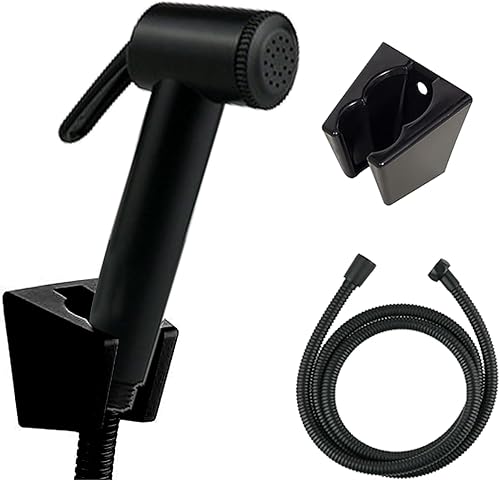 Doccetta per Lavandino, Doccino per Lavandino, Doccetta per Bidet, Idroscopino per WC, Doccino per Bidet con Morsetti e Tubo Doccia, Nero - Honorern