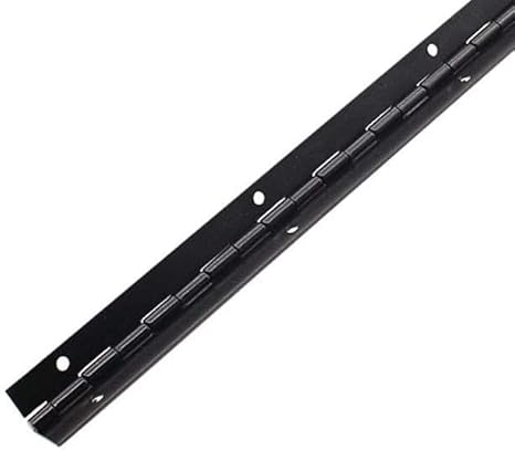 Gedotec Nastro per pianoforte da avvitare, per porta, arrotolato, in acciaio inox brunito, 420 x 32 mm, con cerniera per mobili, 1 pezzo - Honorern