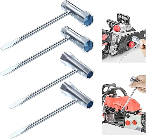 Srvauyea 4 Pezzi Chiave Combinata, 13 mm x 19 mm Chiave a T, Chiavi per Candela di Accensione, Chiave per Motosega, Chiavi per Tagliaerba, Combo Chiave a Bussola Accessori per Attrezzi - Honorern