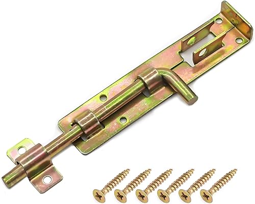 Chiavistello Zincato Esterno,Catenaccio Robusto 20 cm – Chiavistello per Cancelli in Legno, Rimesse, Recinzioni, Fienili & Porte da Giardino – Antiruggine, Resistente, Sicuro - Honorern