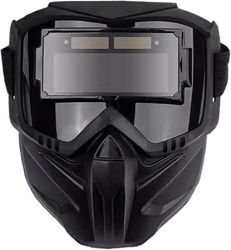 Maschera per saldatore, casco da saldatura, auto-oscurante, antiriflesso, oscuramento automatico, maschera per saldatura regolabile, protezione traspirante per il viso, copertura completa - Honorern