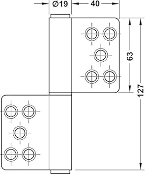 Gedotec Startec H2205 - Cerniera a Vite per Porte in Legno e Interne, Acciaio Inox Opaco Spazzolato, Portata 80 kg, 2 Pezzi, per Porte da Giardino - Honorern
