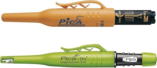 vasalat Pica Dry - Pennarello profondo con mina di grafite & Pica 150, colore nero - Honorern