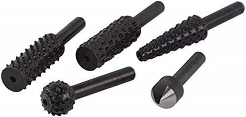 wolfcraft Set di raspe e svasatori, 5 pz. I 2540000 I Per la preparazione di incavi e per la rapida asportazione di materiale - Honorern