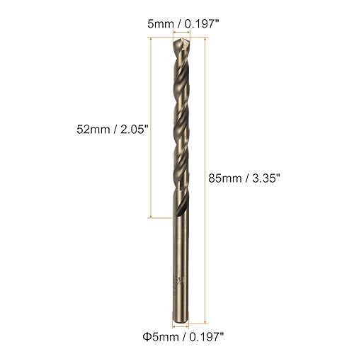 sourcing map 10 punte da trapano in cobalto da 1,3 mm, M35, ad alta velocità, in acciaio HSS, per acciaio inossidabile, rame, legno, plastica e altri materiali duri - Honorern