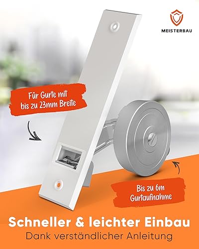 Avvolgitore per tapparelle da incasso [Made in Germany]- Avvolgitore per tapparelle con copertura - Avvolgitore per cinghia per tapparelle 23 mm [senza cinghia] - Honorern