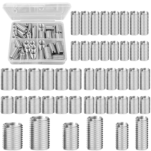 Set di 40 inserti filettati, M4-M6/M6-M8/M8-M10, inserti per dadi esagonali, manicotti a vite, inserti per dadi esagonali in acciaio al carbonio zincato, per mobili in legno - Honorern