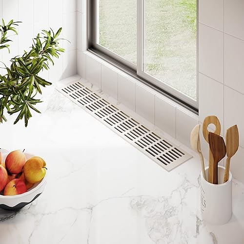 Griglia di areazione in alluminio, 100 mm x 1000 mm, in diversi colori - Honorern