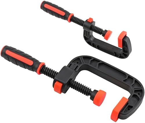 Morsetto a G in plastica ad azione rapida per la lavorazione del legno, affidabile strumento di bloccaggio a C progettato per lavori fai da te (5,1 cm) - Honorern