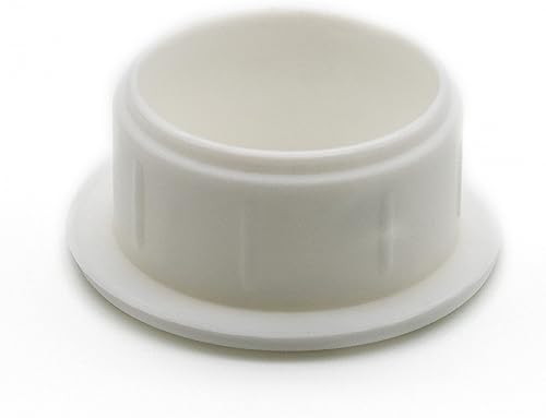 12 tappi di copertura in bianco | 24 x 20 | Foro Ø 20 mm, copertura tubo in polietilene di alta qualità, tappi di copertura, tappo, tappo cieco, tappo di chiusura - Honorern