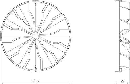 Steinberg14 Valvola di ritegno per tubo di ventilazione, 100 mm, valvola di non ritorno per ventola - Honorern