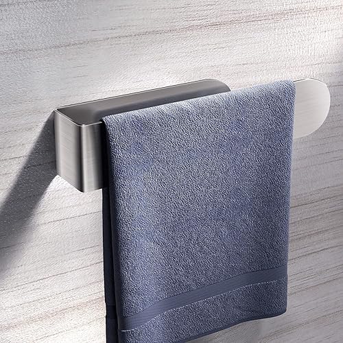 YUET Bagno Portasciugamani Adesivo da Muro 24CM Per Porta Salviette in SUS 304 Acciaio Inossidabile Porta Asciugamani (Senza Foratura,Argento) Portasalviette Parete Cucina - Honorern
