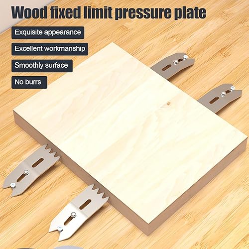 Set di Morsetti di Limite di Lavorazione del Legno da 4 Pezzi, Morsetto di Fissaggio in Legno in Lega di Alluminio con Posizionamento Accurato, Disegno di Parallelo, Attacco - Honorern