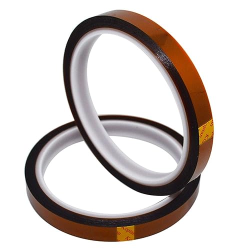 Senvenelec 2 volumi Stampante 3D Nastro ad alta temperatura, polyimide film nastro Nastro Kapton, per mascheratura, saldatura, rivestimento in polvere (33M x 10MM) × 2 - Honorern