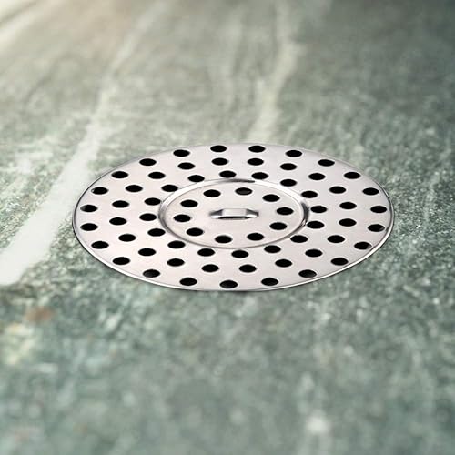 2 Pezzi Copri Scarico A Pavimento, 8,5 Cm di Diametro Copri Scarico Doccia Rotondo Sostituzione Scarico Doccia Filtro Doccia Drenaggio Rotondo in Acciaio Inossidabile - Honorern