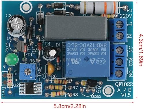 Interruttore di Ritardo del Timer di Ciclo - Relè Temporizzato del Temporizzatore di Ritardo CA 220v - Relè Temporizzato di Ritardo di Accensione/Spegnimento Ripetuti Modulo del Timer del Ciclo - Honorern