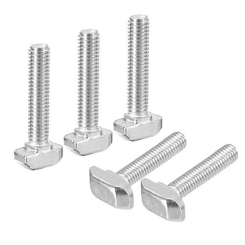 QUARKZMAN 10pz Bulloni a T-Slot, M6 x 30mm Vite a T Testa a Martello Perno a Inserimento per 3030 Serie Profilo Estruso Alluminio Scanalatura a T, Acciaio Inossidabile 304, Argento - Honorern