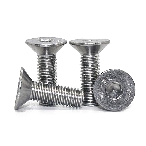 25 viti a testa svasata M5 x 45 mm, in acciaio inox DIN 7991, a testa svasata a esagono incassato, A2, V2A VA - Honorern