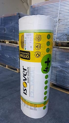 Pannello Arrotolato in Lana di Vetro 12 mq - Spessore 70mm - 2 Rotoli da 0,6x10 m -Isolamento Pareti Soffitto - Honorern