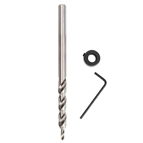 Punta per trapano HSS Twist da 9,5 mm, rivestita in titanio con collar di arresto profondo - Honorern