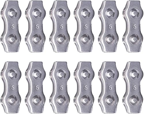12pcs forM5 per i connettori elettrici della fune del recinto, acciaio galvanizzato per la forte connessione e stabilità - Honorern
