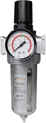 ORAZIO 3/8' Regolatore Filtro Compressore d'Aria, dell'umidità Separatore Acqua con Attacco di Montaggio per Ppistole a Spruzzo di Vernice e Utensili Pneumatici - Honorern