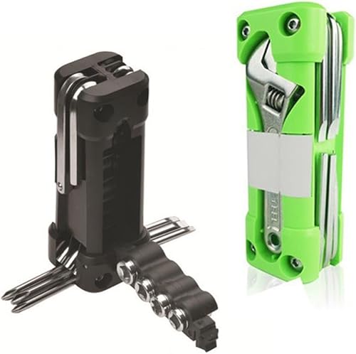 GLFLOW Set di attrezzi per riparazione moto tutto in uno, con chiavi, chiavi a bussola esagonali e cacciaviti per varie attività, colore: nero - Honorern