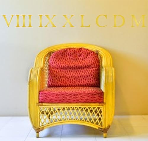 Stencil da parete con numeri romani da 1,9 cm (S), riutilizzabile, con numeri romani piccoli - Honorern