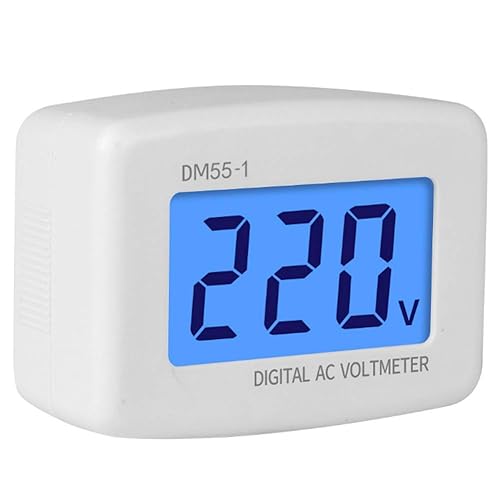 Voltmetro AC 230V 50Hz Tester di Tensione DM551 Voltmetro Digitale LCD Display Pannello UE Spina Misuratore di Potenza della Spina per Elettrodomestici - Honorern