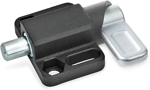 GN 722.3-8-20-L-SW - Chiavistello a molla, nero, curva di bloccaggio sinistra: 8 mm - Honorern