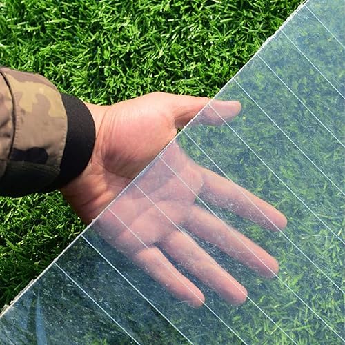 Pannelli da Tetto Lamiera di Vetroresina 0,8mm,Antipioggia Impermeabile Trasparente,per Coperture e Protezioni Disponibile,per Esterno Capanno,Taglio Libero,Personalizzabile (W*L:0.6x5m) - Honorern