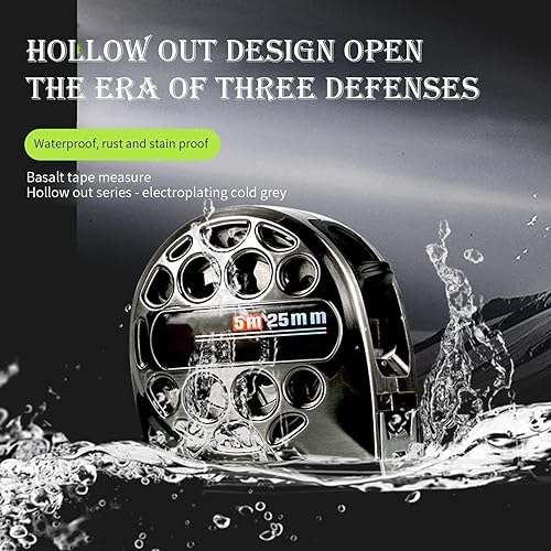 Metro a Nastro telescopico in Acciaio Inox con Protezione anticorrosione, Nastro Impermeabile, Resistente alla corrosione,Righello metrico Retrattile,Varie Taglie,Alta qualità - Honorern