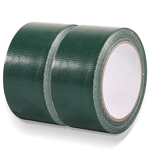 2 rotoli da 50 mm x 20 m, colore verde, nastro corazzato extra forte, nastro in tessuto colorato, impermeabile con eccellente forza adesiva, nastro di riparazione industriale - Honorern