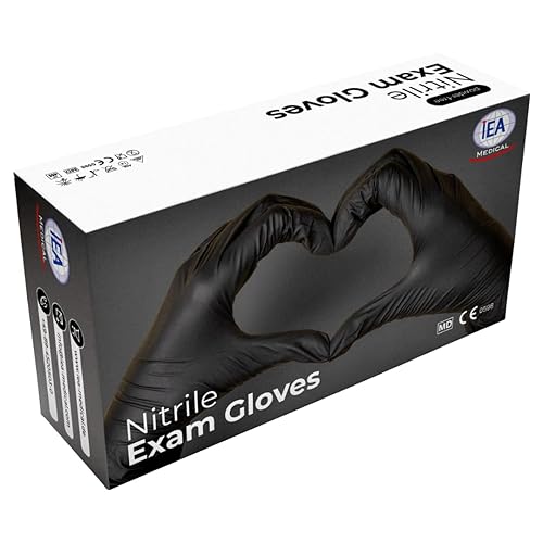 Guanti in nitrile L nero, 100 pezzi| guanti nitrile| guanti| guanti monouso| guanti nitrile l| guanti l| guanti in nitrile, senza lattice - Honorern