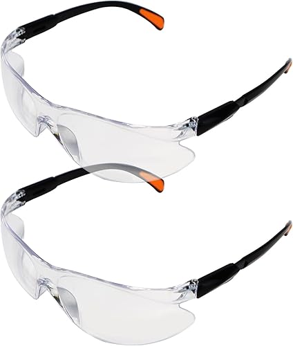 2 occhiali protettivi da lavoro, anti-appannamento, trasparenti da bicicletta, leggeri e antipolvere, per ciclismo, artigianato e laboratorio - Honorern