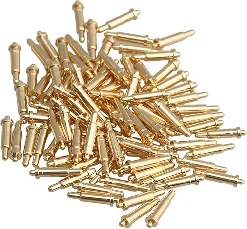 Yibuy 100 x rame+oro placcato doppia testa corrente Pogo pin molla strumento 8 mm - Honorern