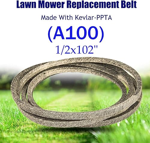(A100) Cinghia di Ricambio per Tosaerba da 0,5x102 Realizzata in Kevlar Adatta per John Deere: M41960, M110978 - Honorern