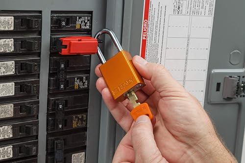 Lucchetto Safekey in Alluminio, 38mm x 84mm x 19mm, Rosso - Honorern