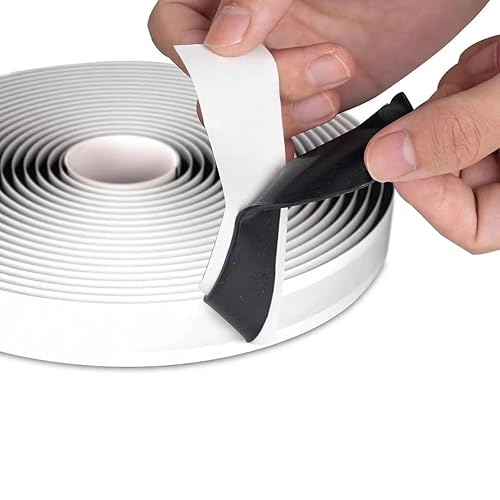 Nastro sigillante butilico impermeabile, nastro sigillante butilico su entrambi i lati, per rattoppare il tetto di camper, barche, finestre, stucco, 19 mm x 10 m x 3 mm di spessore, nero - Honorern
