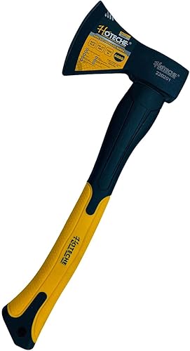 Partenopeautensili® Ascia Accetta Universale per scappare legna con Manico in Fibra di Vetro e Manico gommato by hoteche (600) - Honorern