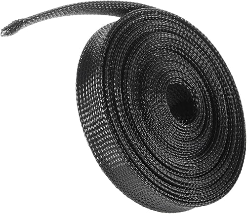 6M 8Mm/10Mm/12Mm/15Mm/20Mm Cavo del Legare Guaina Espandibile Manicotto Intrecciato Telaio Tubo Nero-20Mm - Honorern