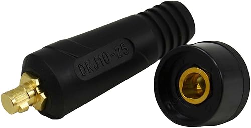 RIVERWELD Cavo di saldatura TIG set di prese di collegamento al pannello DKJ10-25 e DKZ10-25 montaggio rapido in stile Euro 2 pezzi - Honorern