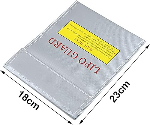 Borsa protettiva per batteria Lipo ignifuga, 220 x 180 mm, Borsa per batteria Lipo ignifuga per ricarica e conservazione, Borsa Lipo resistente alle alte temperature per batteria antideflagrant - Honorern