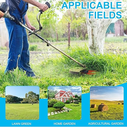 Testa della lama del tosaerba a doppia estremità, disco di taglio di ricambio per lama da taglio tosaerba per accessori per tosaerba da giardino – 60 lame in plastica - Honorern