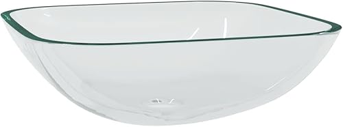 Lavandino in Vetro Temperato 30x12 cm Trasparente Lavandino Bagno Arredo Bagno Lavabo Bagno Lavandino Del Bagno In Vetro Lavabo In Vetro Lavello Da Appoggio In Vetro Lavabo Da Appoggio - Honorern
