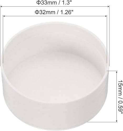 sourcing map Coperture per tubi in PVC, tappi terminali interni per tubi in PVC, 25 mm, tappi rotondi per tubi elettrici, confezione da 20 - Honorern