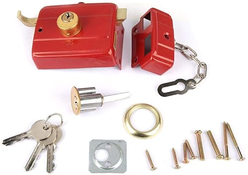 Catenaccio da Rim Lock Guardia di sicurezza Catenaccio morto Scrocco Defender Heavy Dut per porta d'ingresso - Honorern