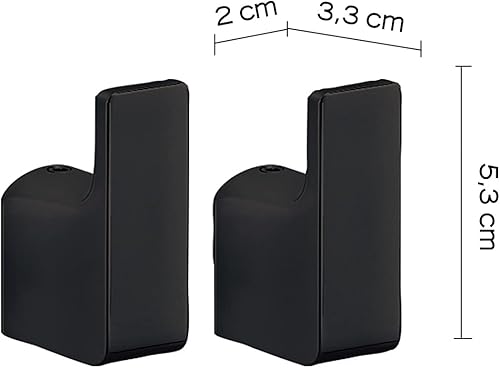 Gedy Nero, G-Kuala Lumpur, 2 Appendi Singoli, Colore, Porta Abiti Realizzati in Cromall, Ottone e Vetro, Garanzia 2 Anni, Misure 5,3 x 2 x 3,3 CM e Peso 0,196 kg, Design R&S, Unica - Honorern